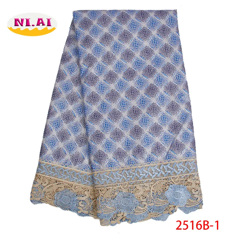 

African Material Ankara Lace, Blue Wedding Lace Fabric, Nigeria Lace Fabric 2019 MR2516B