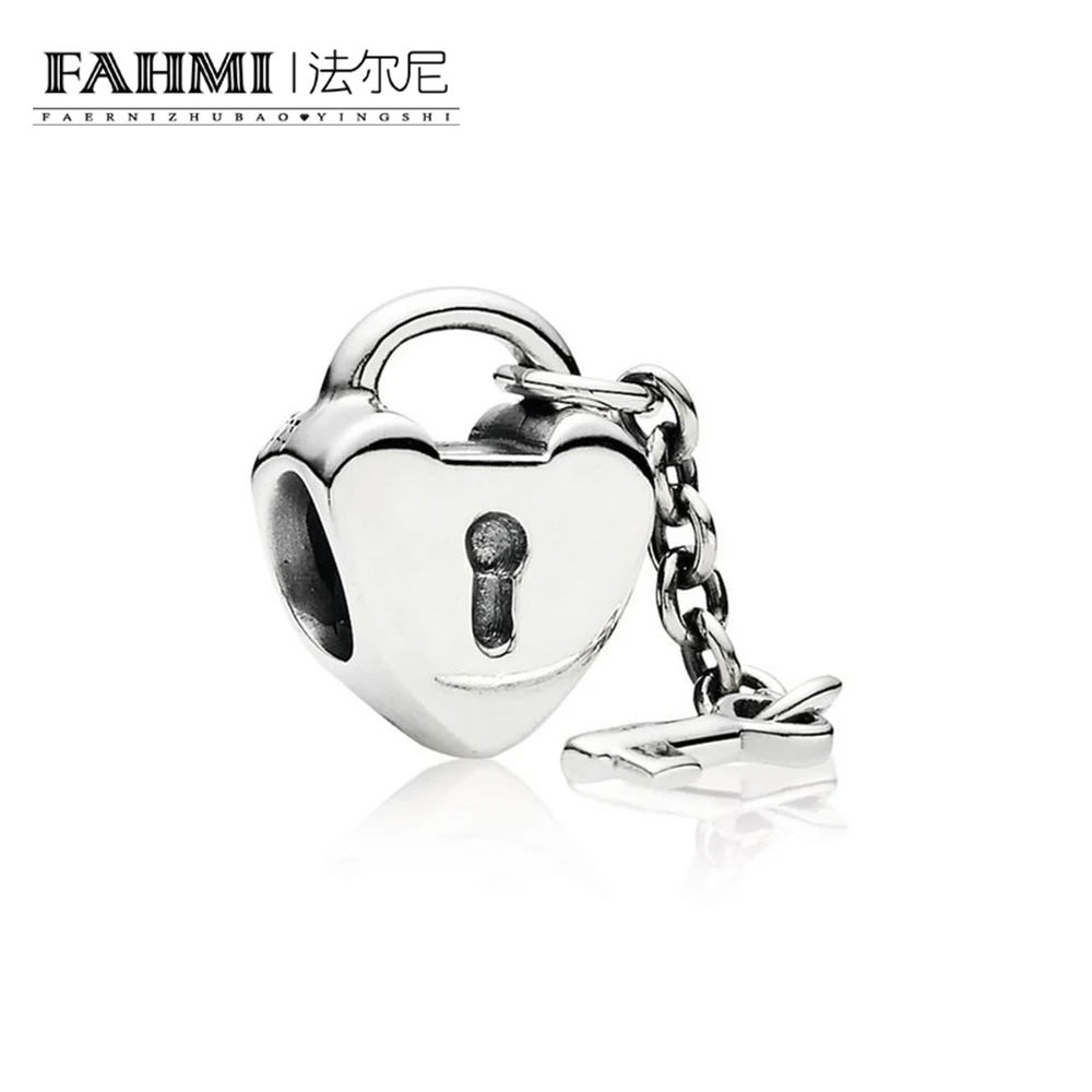 

FAHMI 100% 925 Sterling Silver 1:1 Authentic Key To My Heart Charm Bracelet Original Women Jewelry 790971