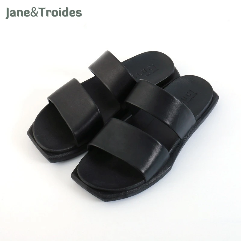 2018 Female Shoes Lovers Summer Slippers White Black Solid Simple style Women Outdoor Slippers 