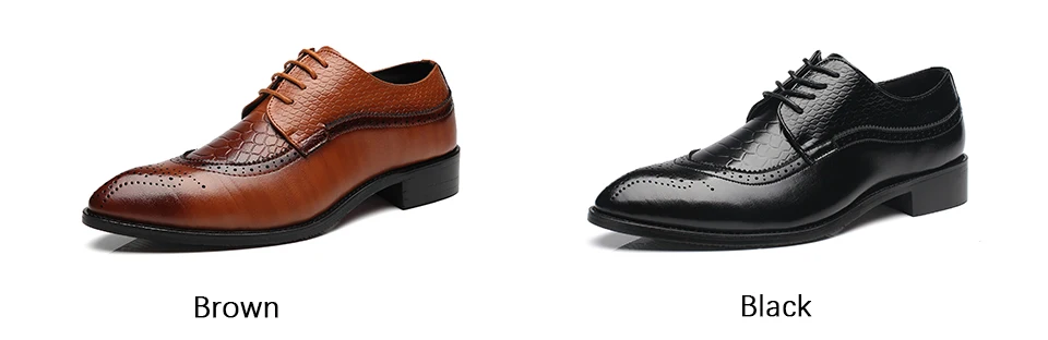 Мужские модельные туфли для взрослых; Броги из крокодиловой кожи размера плюс с острым носком для офиса и свадьбы; дизайнерские Элегантные классические модные туфли-оксфорды;#6606