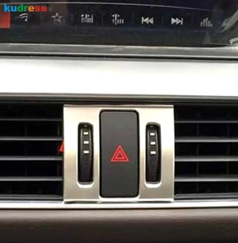 

For Mazda 6 M6 Atenza 2017 2018 ABS Matte Car Dashboard Dash Warning Lights Alert Push Button Door Lock Switch Cover Trim