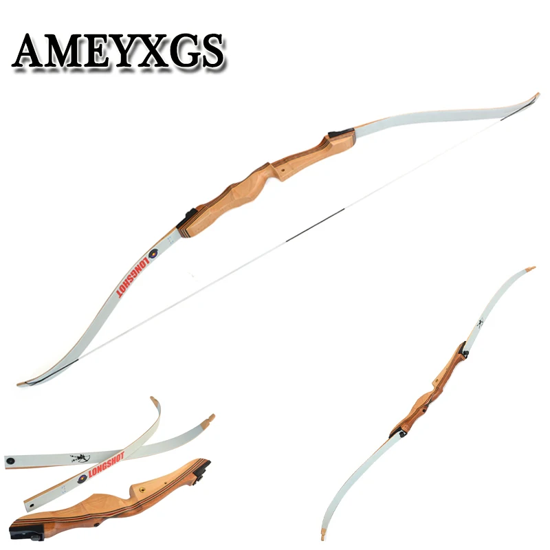 

1pcs 16-38lbs 68inch Recurve Bow Wood Bow Suit For Profession Novice Outdoor Hunting Shooting Motion