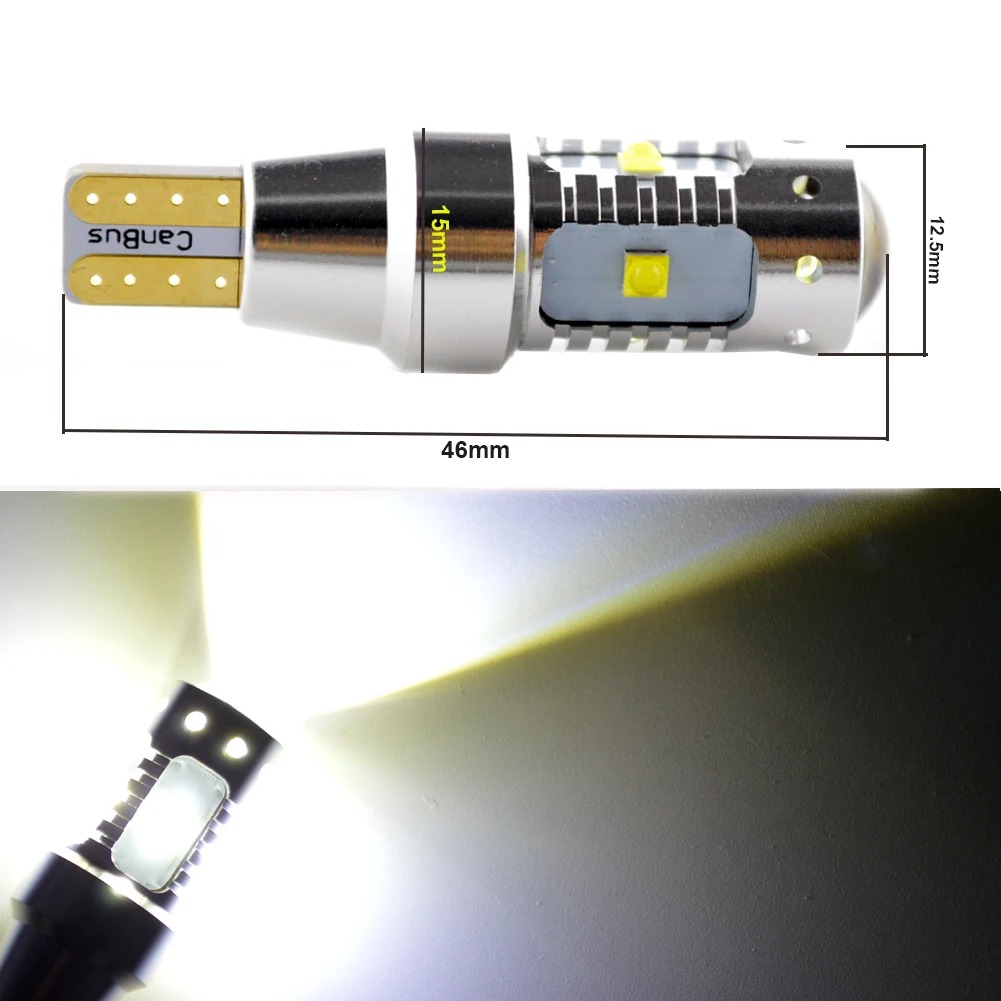 1 шт. 30 Вт/50 Вт/60 Вт/80 Вт T15 W16W XBD чипы 6/10/12/16SMD светодиодный Canbus без ошибок автомобиля резерв фары лампа ксеноновая Белый