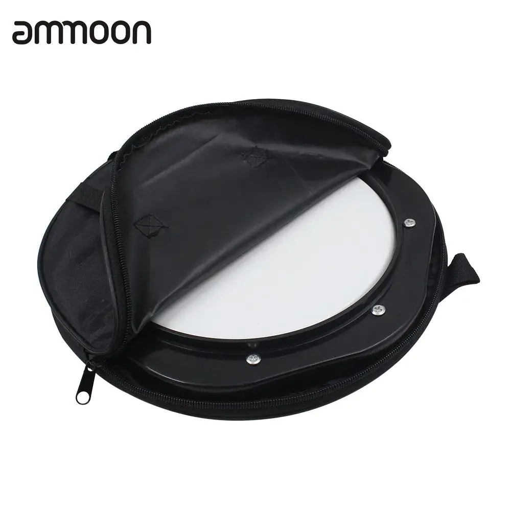 Ammoon 10-дюймовый Барабаны Практика Pad с Барабаны палочки сумка для тренировок