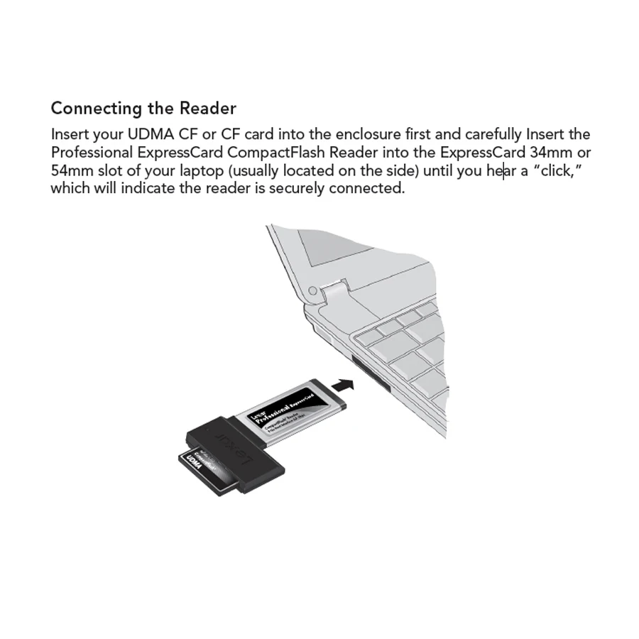 Lexar Professional UDMA 6 высокоскоростная Компактная вспышка CF to ExpressCard 54 мм 34 мм кард-ридер адаптер для ноутбука