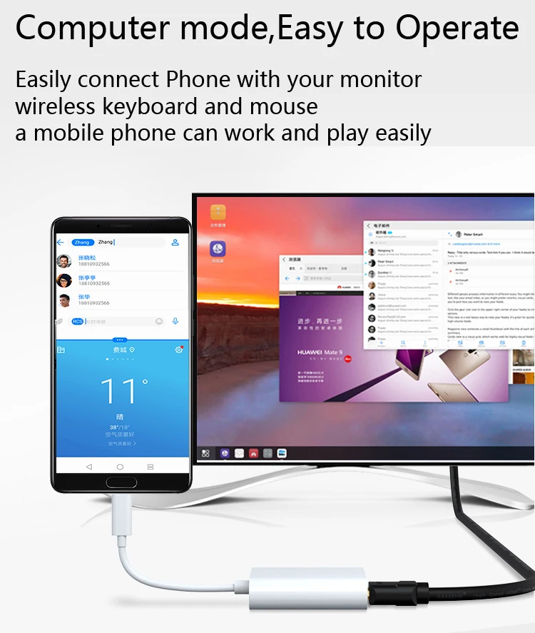 HUAWEI MateDock 2 Док-станция для ноутбука подходит для Mate20 Pro X MateBook D X Pro E кабель для передачи данных