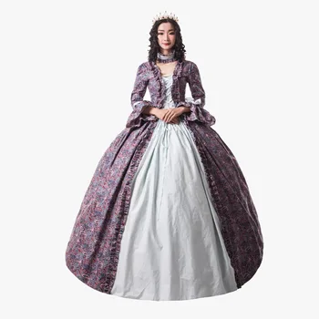 

High Quality Print Elegant Princess Dress Turn-down Collar Embroidery Dress Flare Sleeve