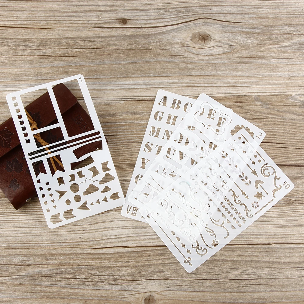 

1PC Journal Set Stencil Plastic Planner DIY Drawing Hollow Template for Diary Notebook Scrapbook Craft Cutting Dies