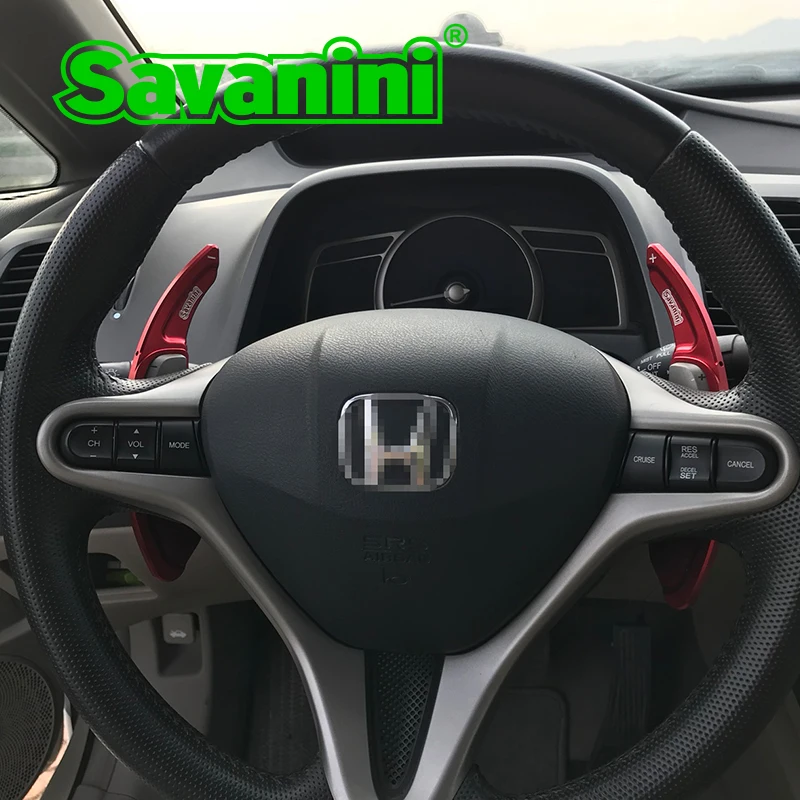 Extensor de cambio de paleta de volante de aluminio de 2 piezas para Honda Fit (2009-2013) y estilo de coche Civic (2009) Extensor de cambio de paleta de volante de aluminio de 2 piezas para Honda Fit (2009-2013) y estilo de coche Civic (2009)