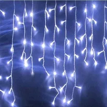 3.5 м 100 SMD белый фестиваль праздник Шторы Свадебные огни Гирлянды светодиодные Газа ледяной бар лампа гирлянды для партия Фея Рождество