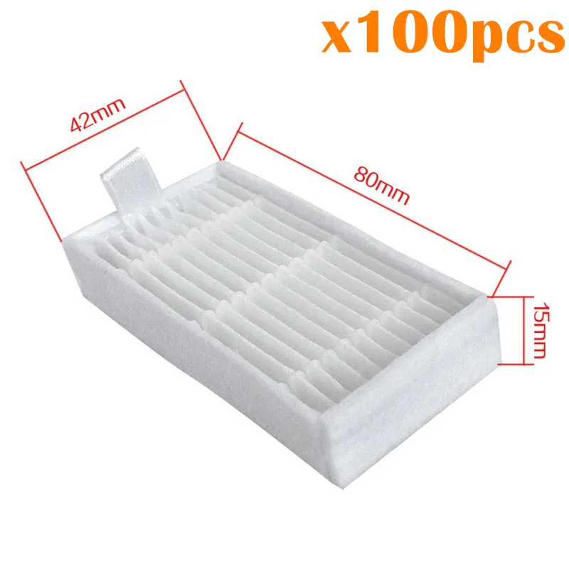 Hepa фильтр для пылесоса ilife v50 v5s pro v3s v55 v3 Panda X500 Dibea x500 x600 Ecovacs cr120 100 шт.|Запчасти