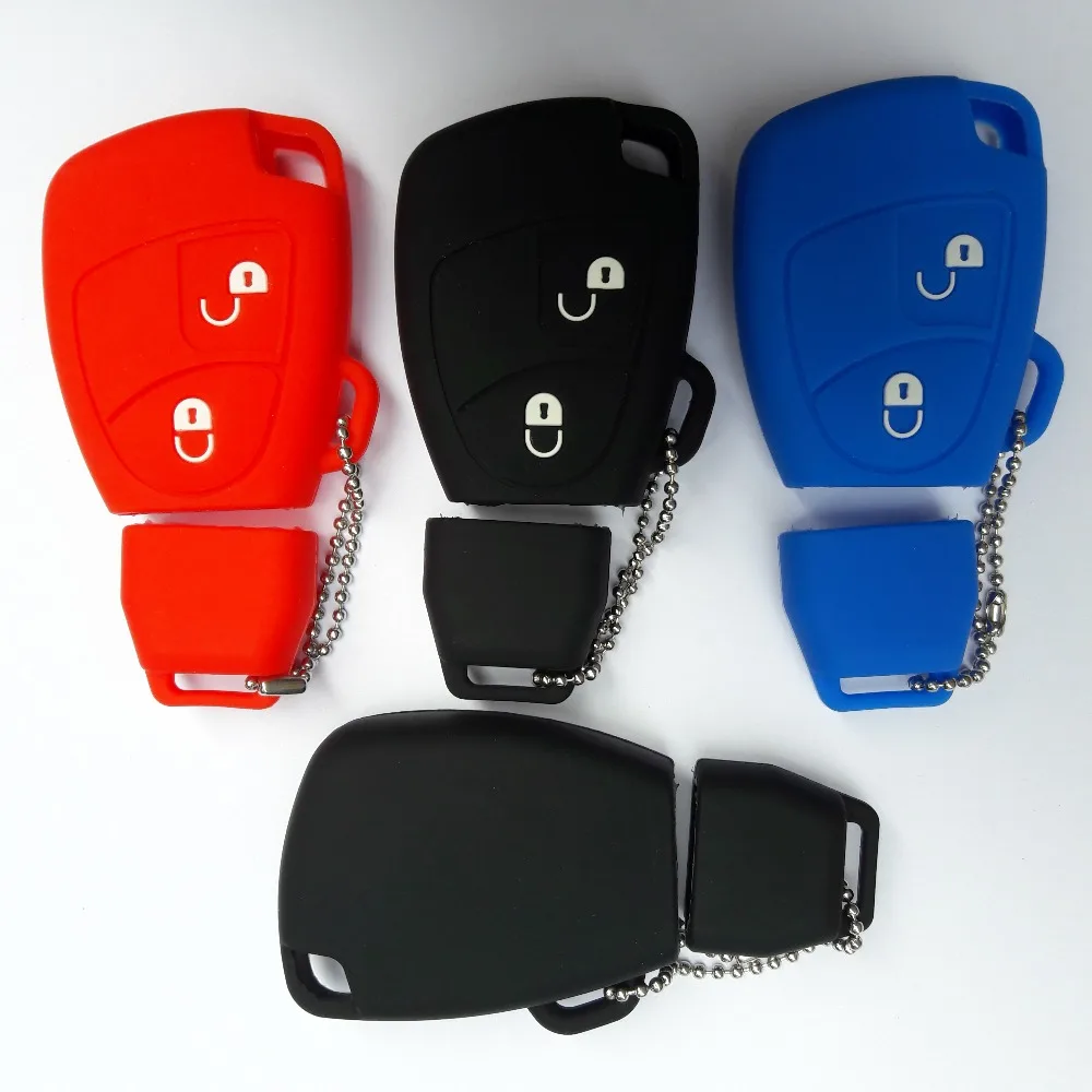 

Silicone Protector Replacement 2 Buttons Remote Key Fob Case Cover For Mercedes Benz B C E ML S CLK CL Remote Shell