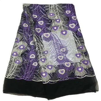 

3d Embroidery Sequins Pearl Africa hand-cut organza lace fabric For Wedding Party Dress African Lace Fabric For Clothes