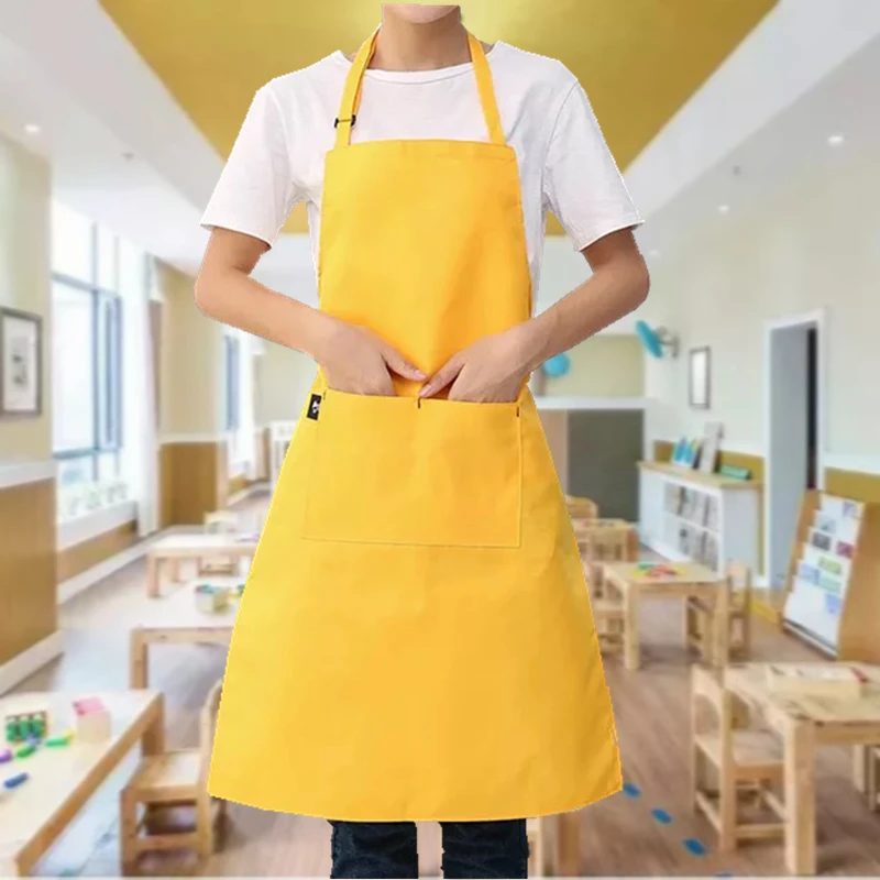 New hot lady fashion women men's adjustable cotton high quality kitchen apron for cooking bake restaurant apron