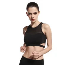 Fast Dry Soft Woman Sports Sexy Bra Yoga Fitness Running Shockproof Hollow Design Wire Free Underwear Top Bra In Stock