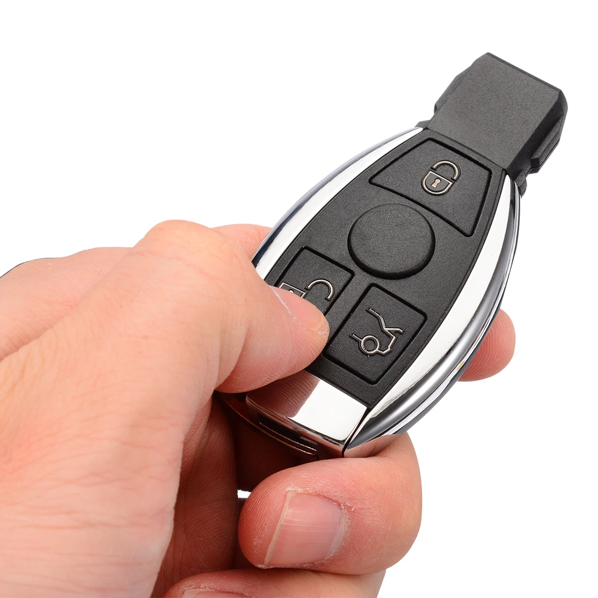 WITHOUT LOGO 3 Buttons Remote Key Fob 433MHz BGA Car Ignition System Key With Chip Replacement For Mercedes Benz 2000+
