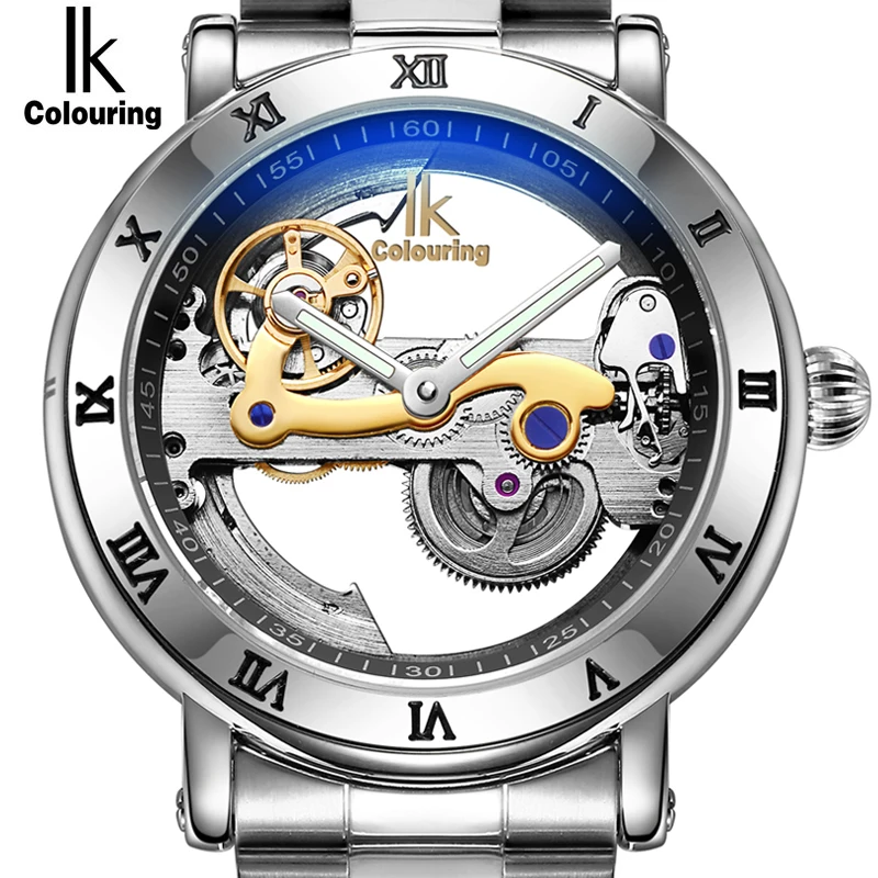 Автоматические механические часы IK мужские брендовые Роскошные прозрачные