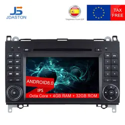 JDASTON 2DIN Android 8,0 dvd-плеер автомобиля для Mercedes Benz Sprinter W209 W169 W245 Viano Vito B150 B170 B200 gps навигации радио