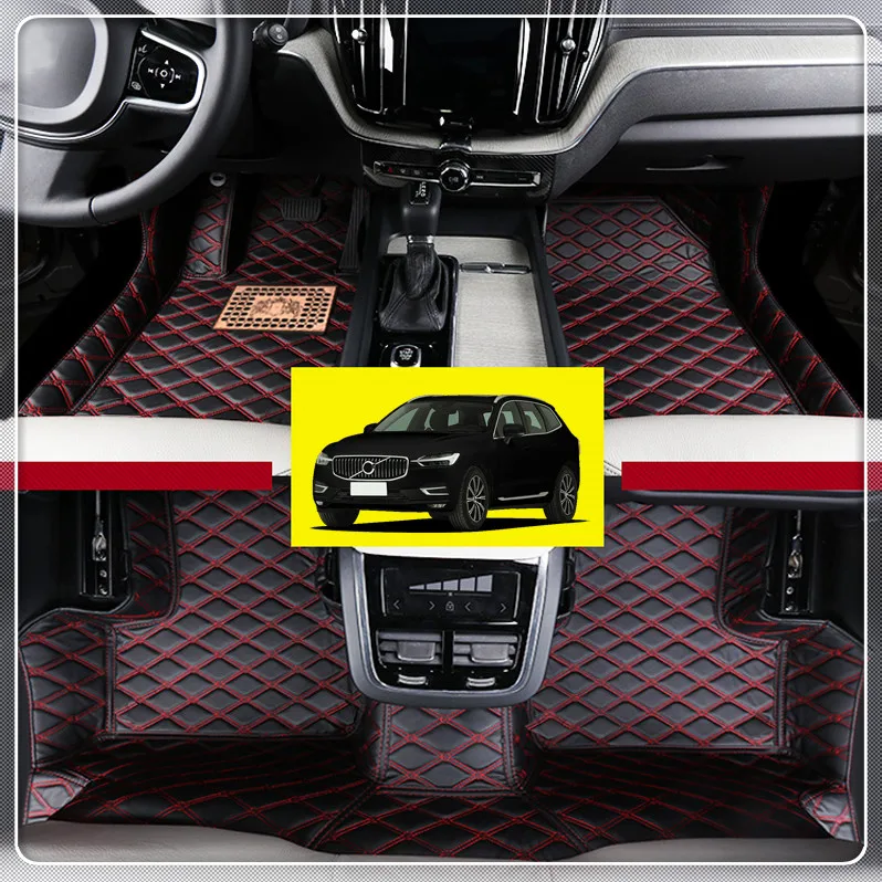 

For VOLVO XC60 2018 Customs Car Floor Mat Carpets Leather Front & Rear Foot Mats Pads Auto accessories Car Styling
