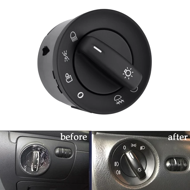 US $8.25 SPEEDWOW Headlight Fog Lamp Control Switch For VW Caddy III Touran Jetta Golf V VI 5 6 Jetta Passat