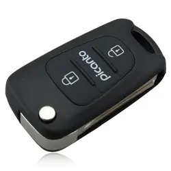 Чехол для ключей с откидной крышкой подходит для пульта дистанционного управления Picanto Sportage Fob с логотипом Picanto