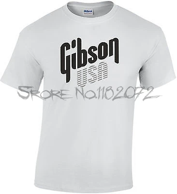 

Gibson Usa Guitar Rock T-Shirt 100% Heavy Cotton Excellent Quality men cotton t-shirts 4XL 5XL euro size drop shipping