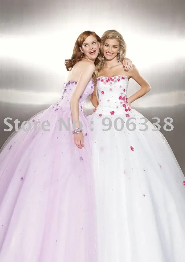 2011*ML8701 strapless organza ball gown prom dress | Свадьбы и торжества