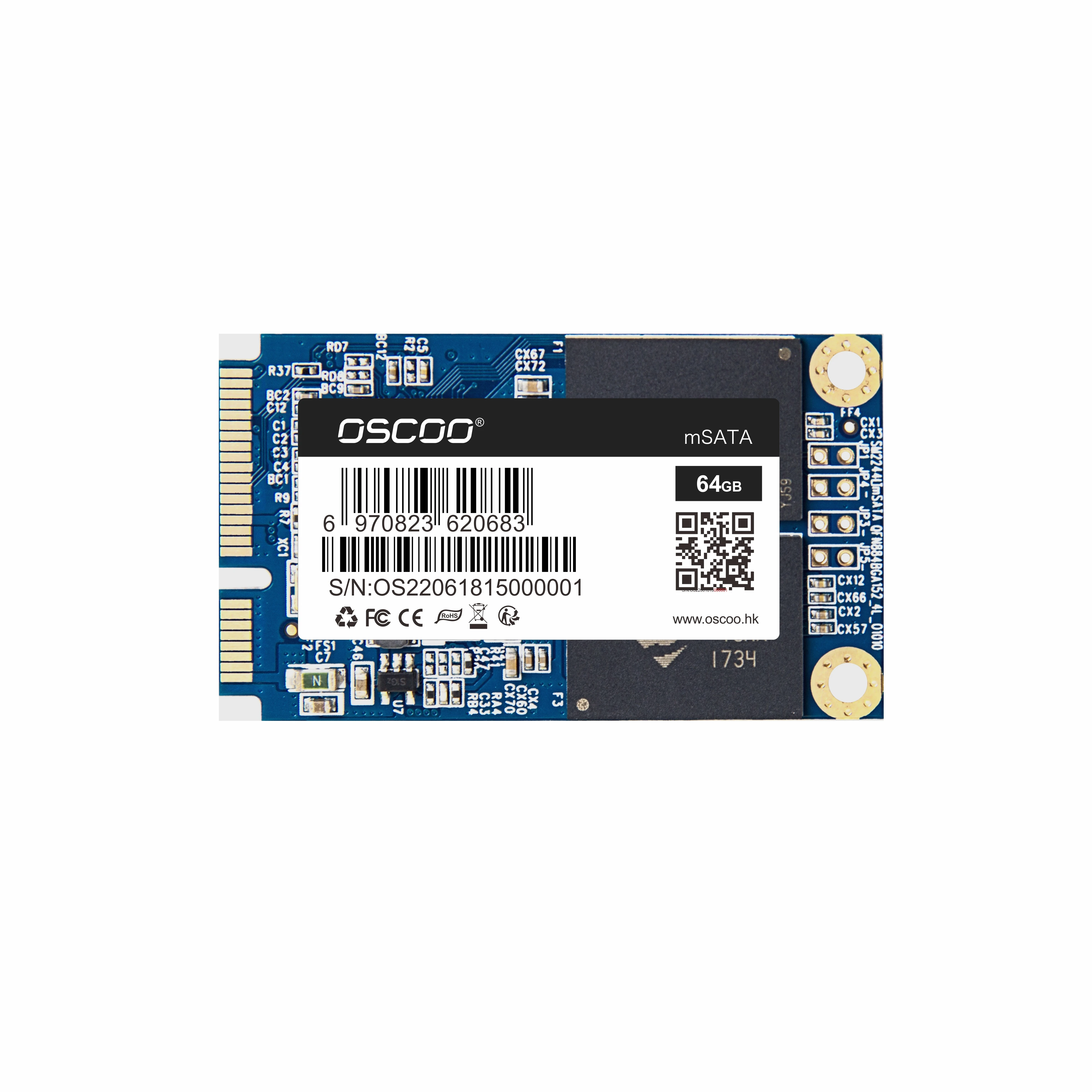 10 шт./лот OSCOO mSata SSD 64 Гб 128 ГБ 256 ГБ SSD Msata Mini SATA Msata 240 ГБ Внутренний твердотельный диск для ноутбуков ПК оптом