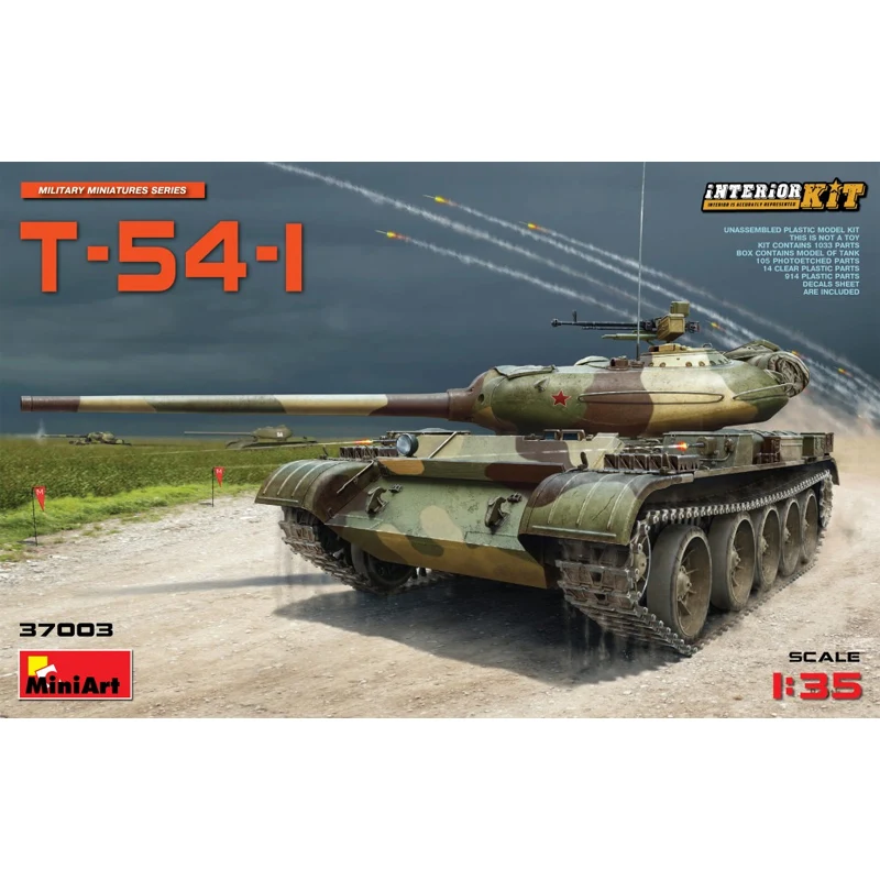 

Assembly Miniart 1 / 35 Soviet T-54-1 Medium Tank 37003 Blocks Kit