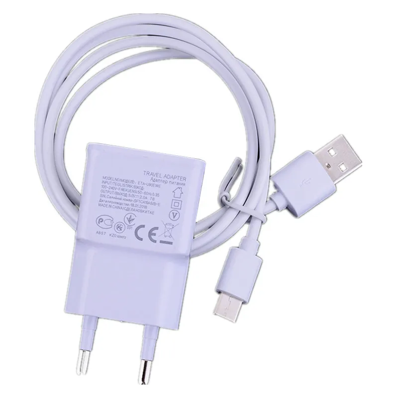 Кабель Micro USB Тип C зарядное устройство для телефона с европейской вилкой Huawei y9 y7 y6