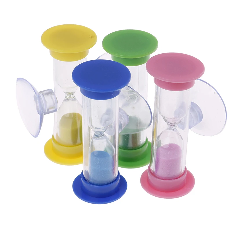 

1Pc Multicolor Kids Hourglass MiNi Glass Sand Clock For Teeth Gadget Toothbrush Swivel Sand Time minutes Shower Timer