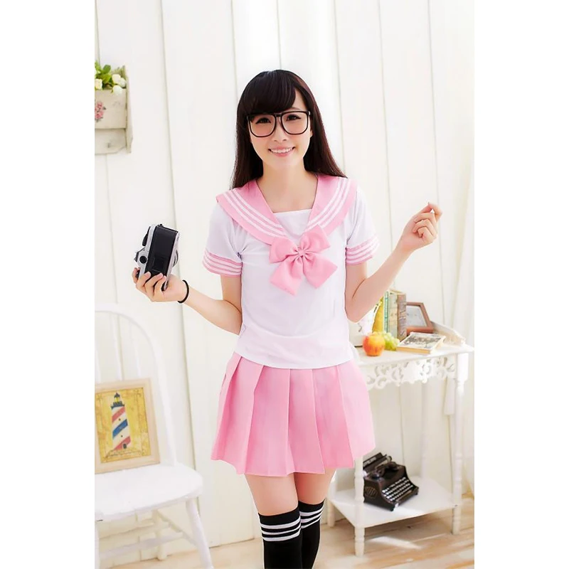 Японская школьная форма 2017 новейшие сексуальные матросские Костюмы 7 цветов