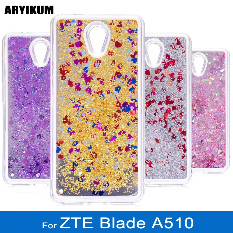 

For ZTE A510 Case ZTE Blade A510 Luxury Glitter Liquid Quicksand Mirror Silicone Back Case For ZTE Blade A510 A 510 Cover Fundas