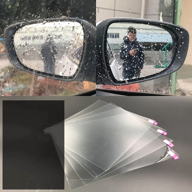 Автомобиль-Стайлинг авто анти туман непромокаемые зеркало заднего вида окна Прозрачная защитная пленка автомобиля прозрачное зеркало заднего вида наклейки