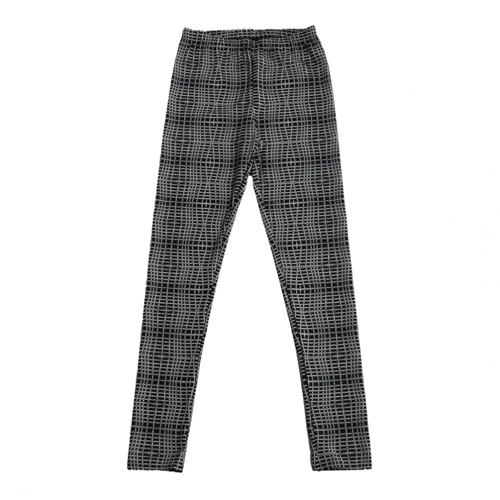 

Sexy Elastic Pants 3D Digital Printing Gray Check Pattern Women Leggings 7 sizes Fitness Clothing Free Shipping Wholesale