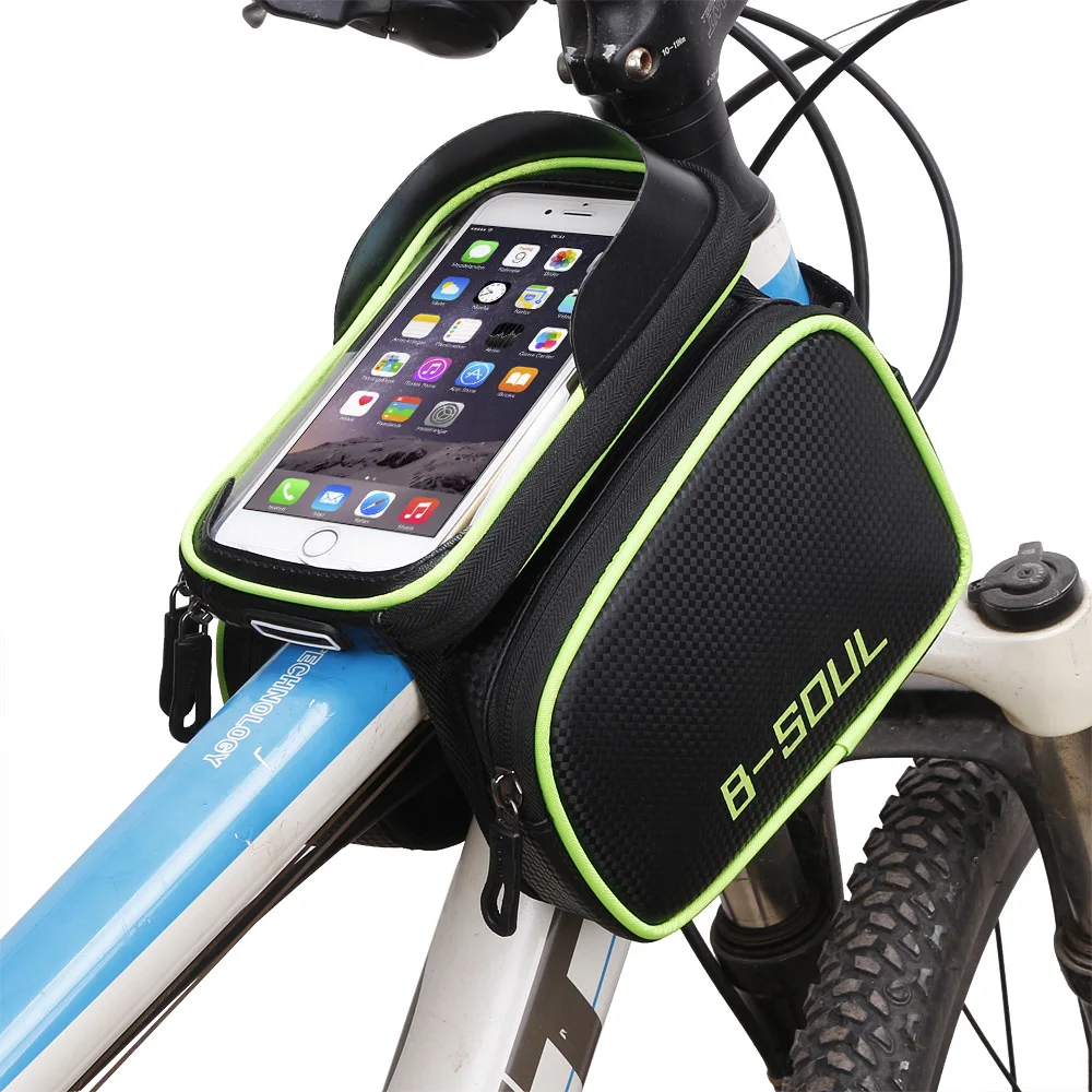 Bicycle Front Touch Screen Phone Bag Cycling Top Tube Bag Mountain Bike Bags Easy To Install and Remove Frame Front Tube Bags