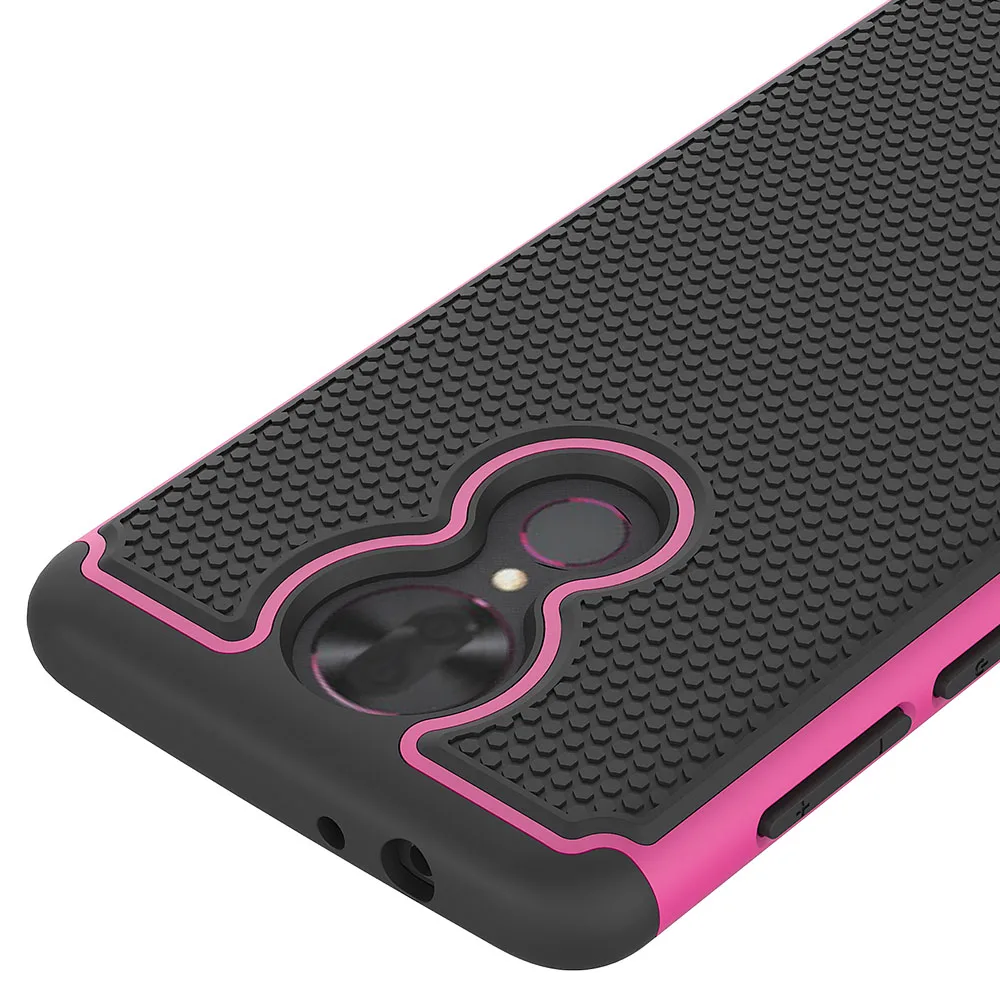 Двухслойный Гибридный Ruuged чехол для T mobile Revvl Plus Heavy Duty противоударный Жесткий ПК
