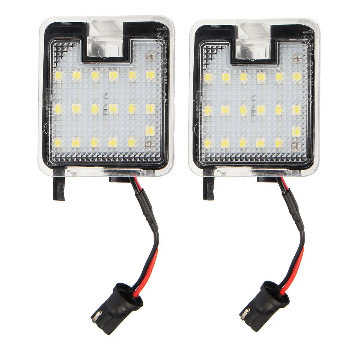 

2Pcs White 18 SMD Car Side Mirror Lights LED Lamp Lower power consumption Direct replacement