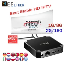 1300+ живые арабские каналы X96mini 4 K Android tv HD 2G 16G wifi Netflix телеприставка медиаплеер NEO tv 1 год Код ip tv