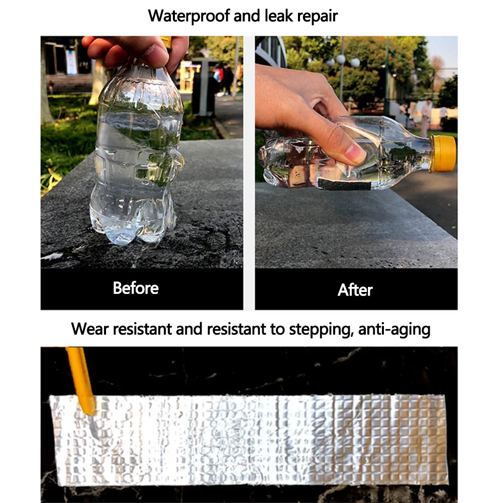 Сильная алюминиевая фольга Бутилкаучуковая лента ремонт уплотнительная лента труба стекло пол крыша окна стены водонепроницаемый клей