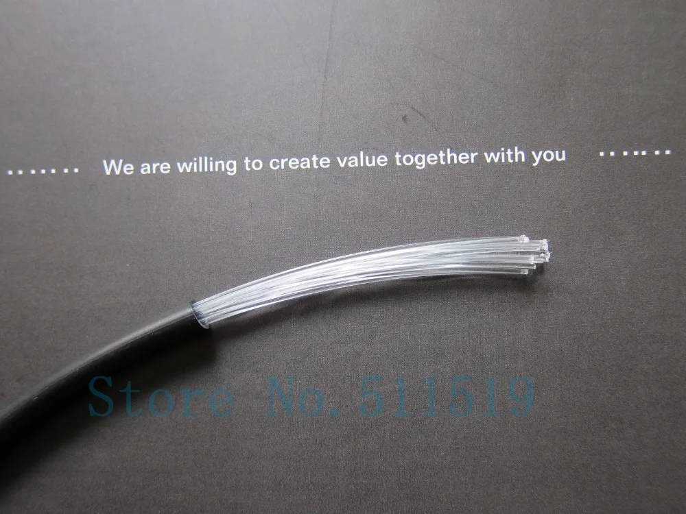 

A.End-light multi-core Optical fiber cable ,0.75 *25 strands 5.0 mm diameter plastic fiber optic cable for optic fiber light
