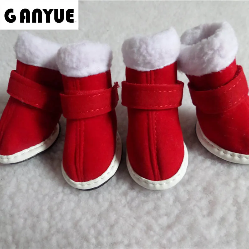 Ganyue Pet Dog Christmas shoes Winter Snow Boots Small Dog Teddy Casual