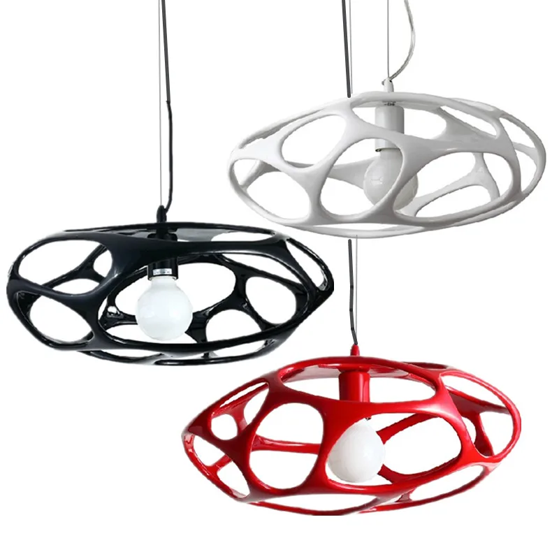 

Modern chandelier lamp 46 cm resin pendant living room contemporary Restaurant Bar dinning decorate LED light fixture AC110-265V