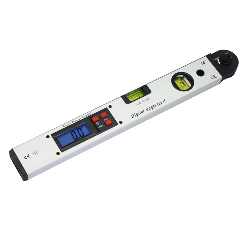 

Digital Angle Finder Level 360 Degree Range Pirit Level 400mm/16 Inch Digital Protractor Durable Upright Inclinometer