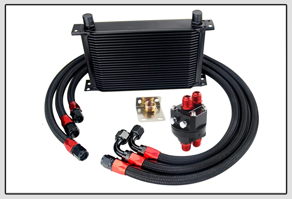 WLR RACING-Универсальный 25 строк AN10 Двигатель трансмисс масляный радиатор комплект+ фильтр перемещение с PQY стикер и коробка