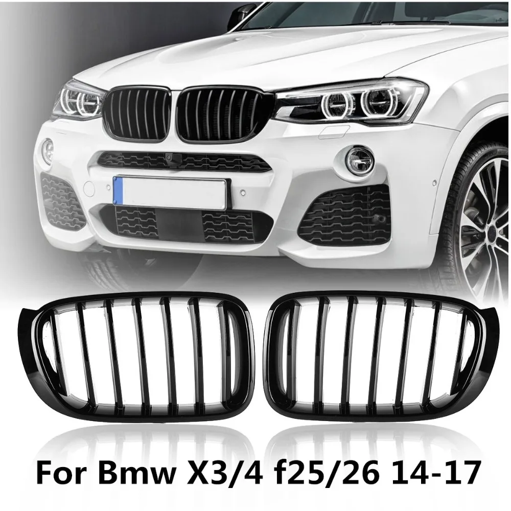 M Style Color Real Carbon Fiber Car Front Kidney Grille For BMW X3 F25 X4 F26