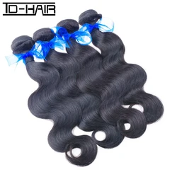 

Unprocessed Indian Virgin Hair Body Wave Human Hair Weave 4 Bundles Color 1B Indian Body Wave TD Hair Extension