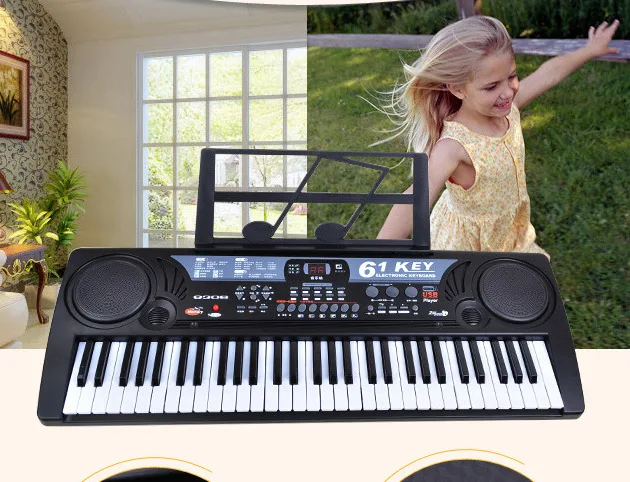 2017 baby piano 61 keys with microphone children multi-purpose teaching toys piano girl BOY - 32827368451