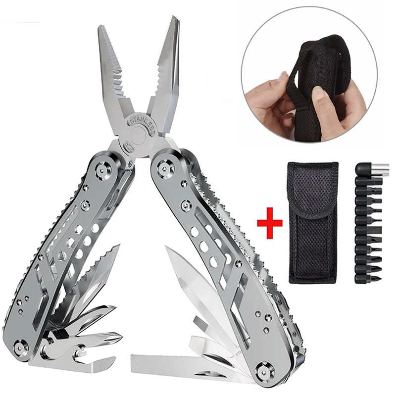 EDC Multifunctional Mini Tools Knife Folding Pliers Army Knife Multi-tool kit for outdoor camping Survival Tools Plier equipment