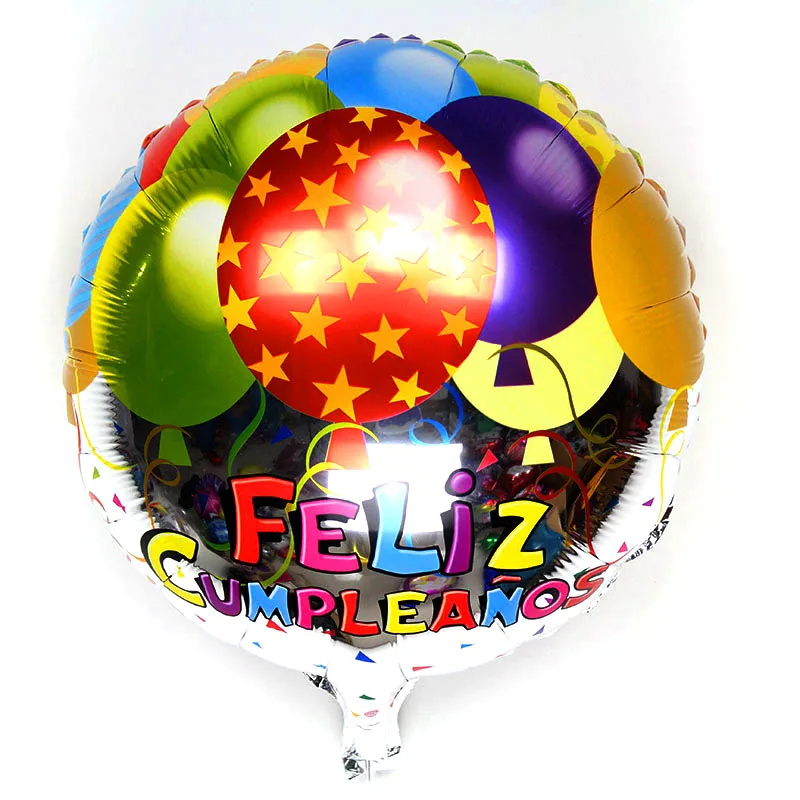 18 дюймов с днем рождения испанские Воздушные шары 5 шт./лот Feliz Cumpleanos гелиевая